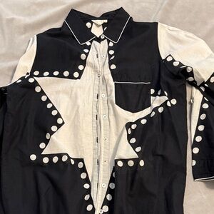 Julia Amory Black and White Star Husband Shirt!